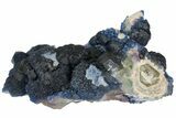 Dark Blue Fluorite on Quartz - China #131430-1